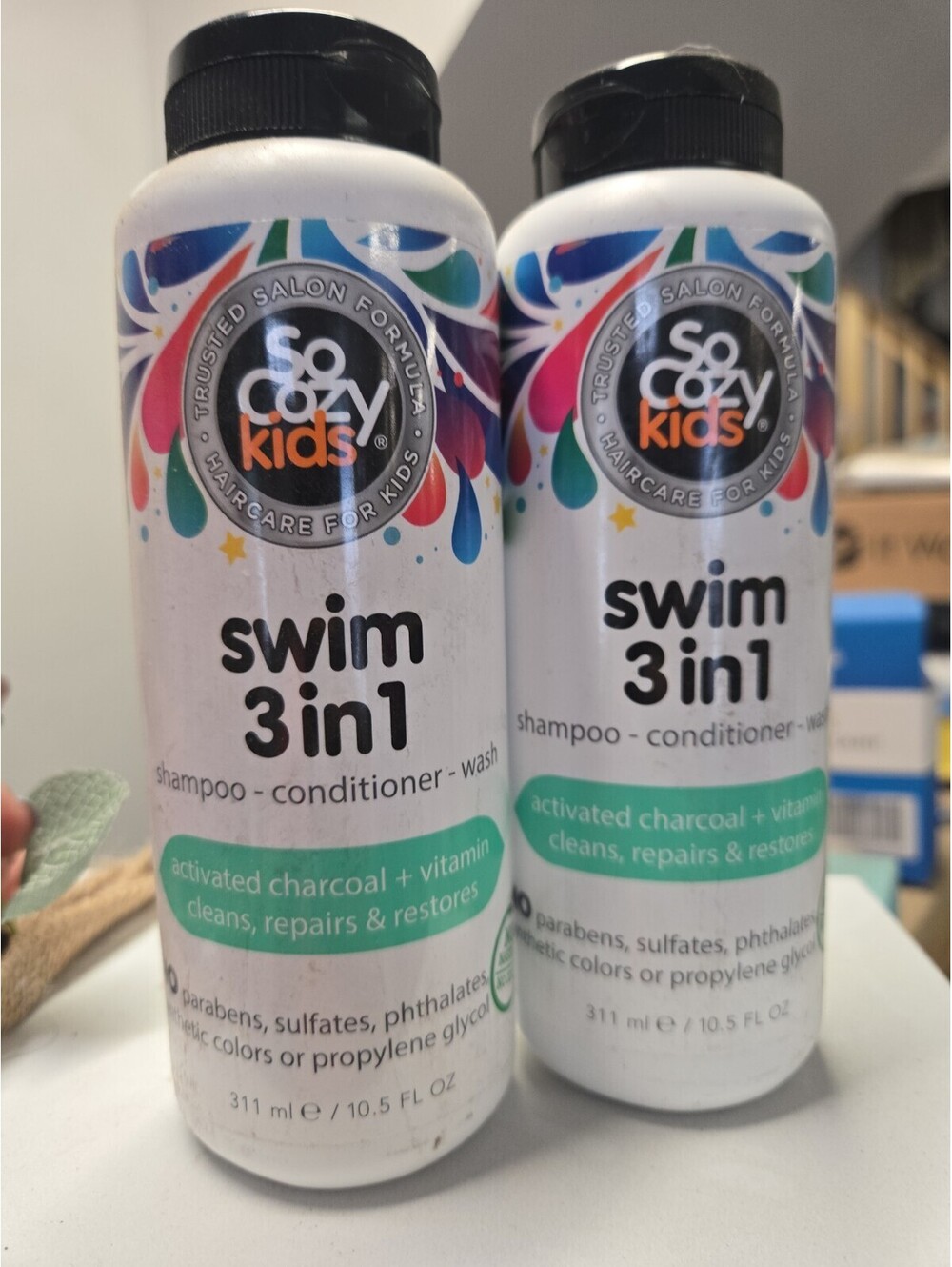 So Cozy Kids 3-in-1  SWIM Shampoo, Conditioner & Body Wash -2x  10.5 oz Bottles